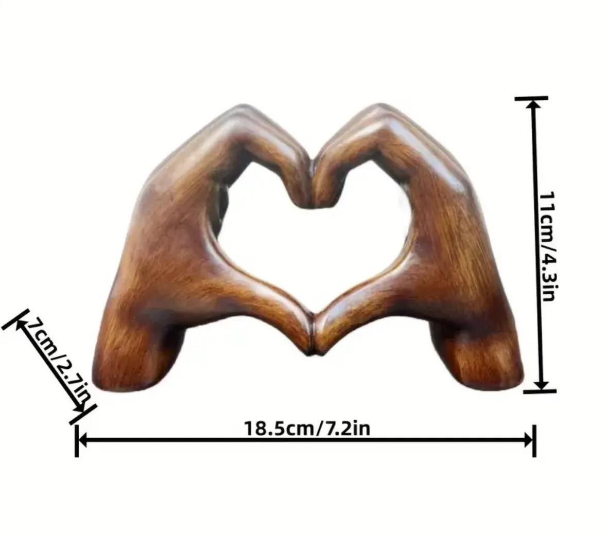💕 2025 Handmade Love Heart Statue Romantic Ornament Gift